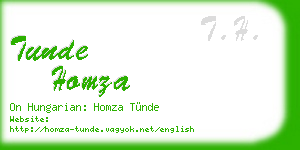 tunde homza business card